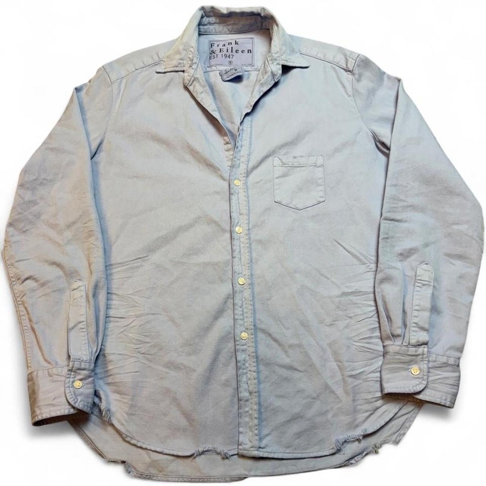 Frank & Eileen EILEEN light blue Relaxed cotton button Shirt Small